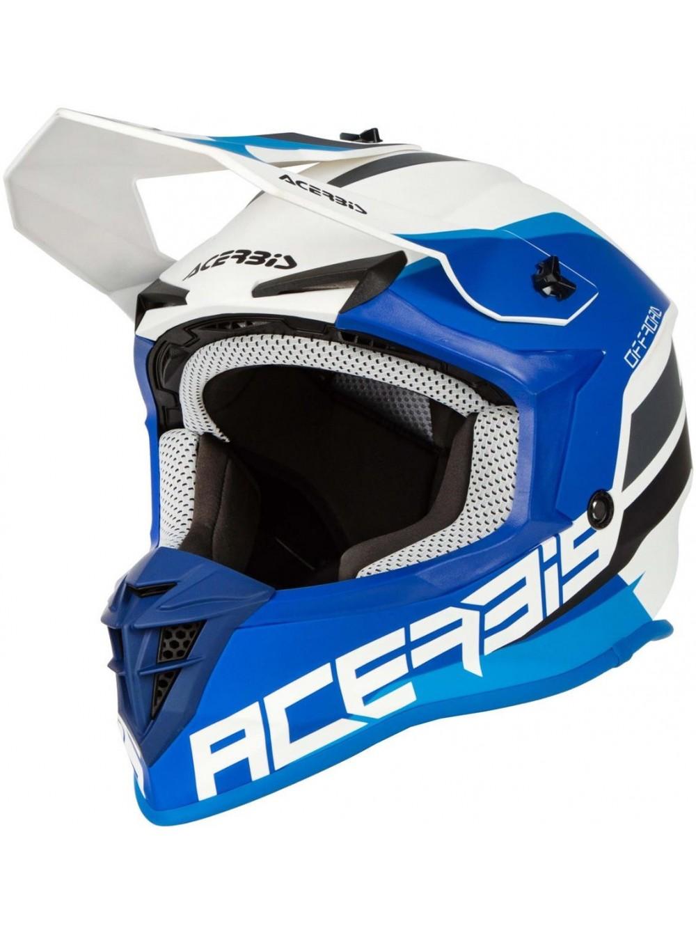 Шлем кросс ACERBIS LINEAR WHITE/BLUE