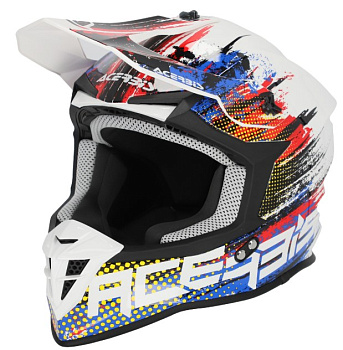 Шлем кросс ACERBIS LINEAR White/Blue/Red